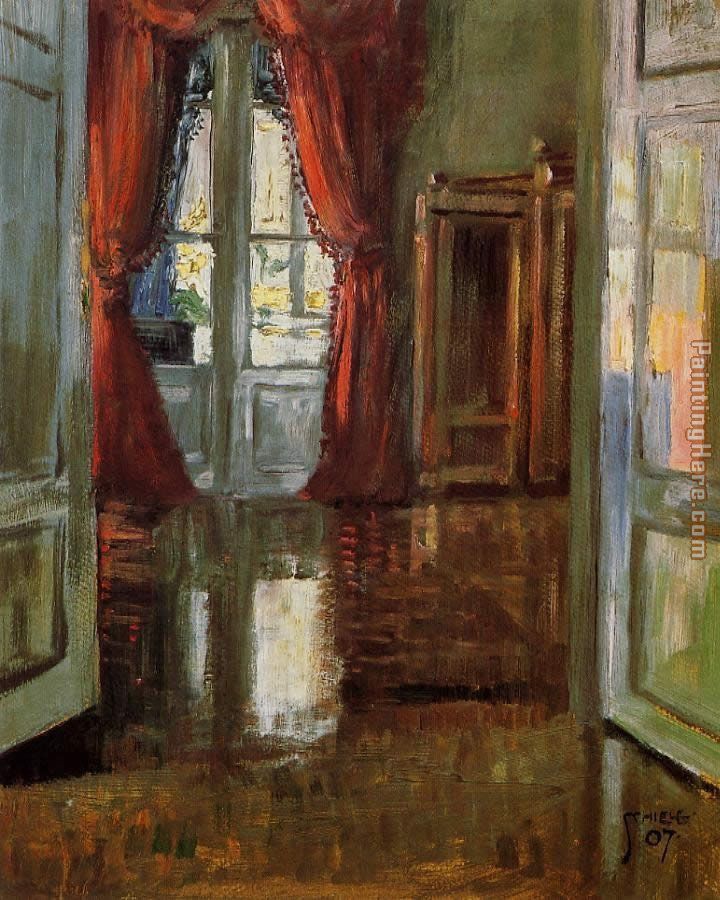 View into the Apartment of Leopold and Marie Czihaczek painting - Egon Schiele View into the Apartment of Leopold and Marie Czihaczek art painting